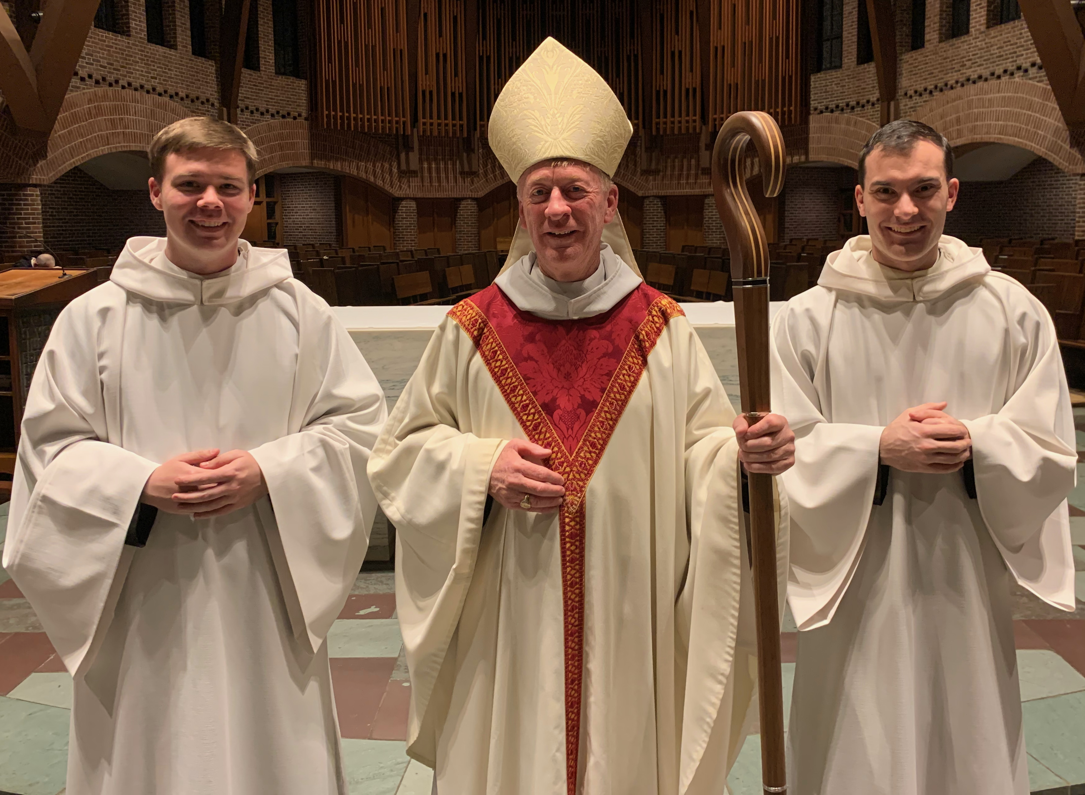 Brother Titus, Abbot Mark, and Brother Basil