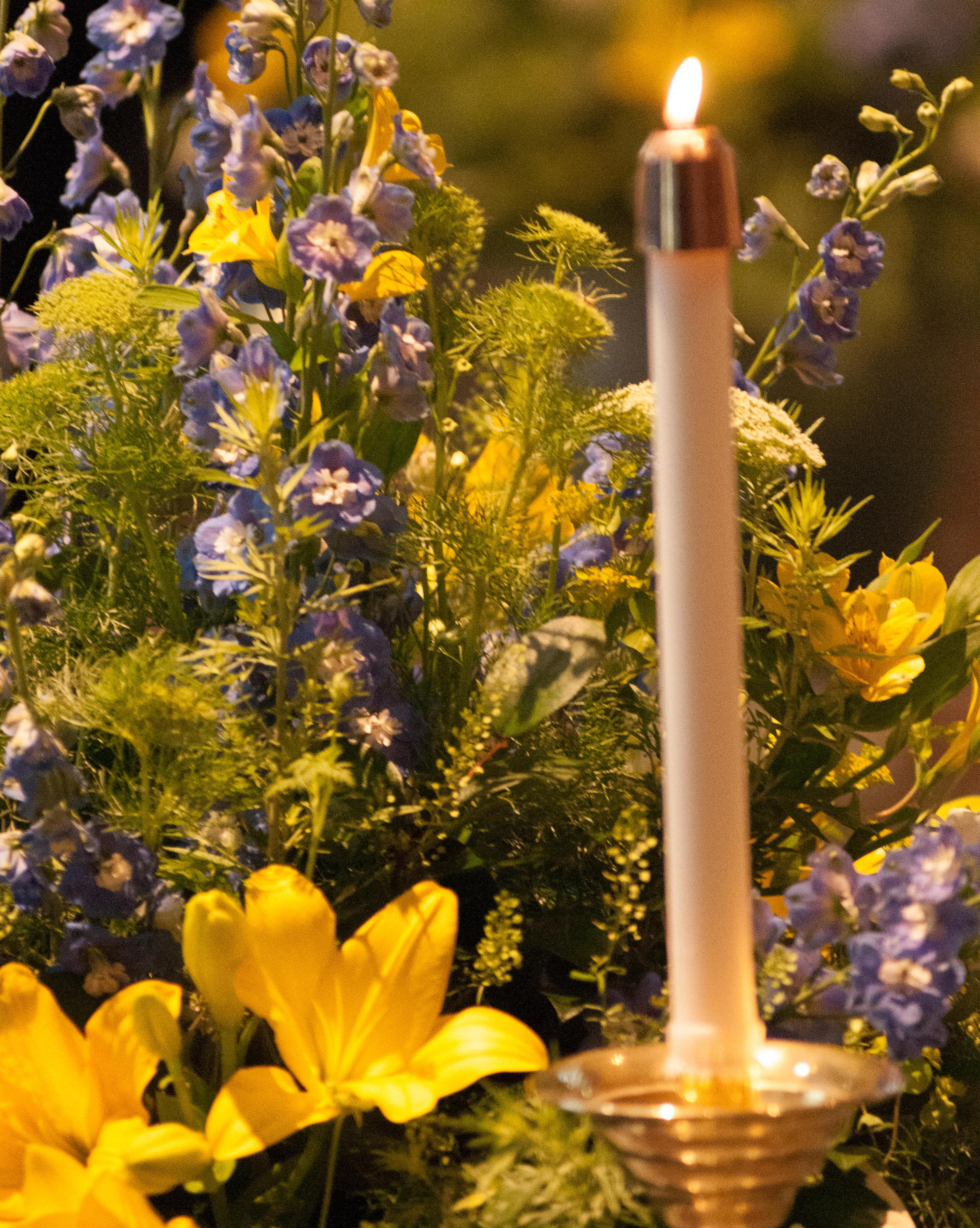 Candle and Flowers