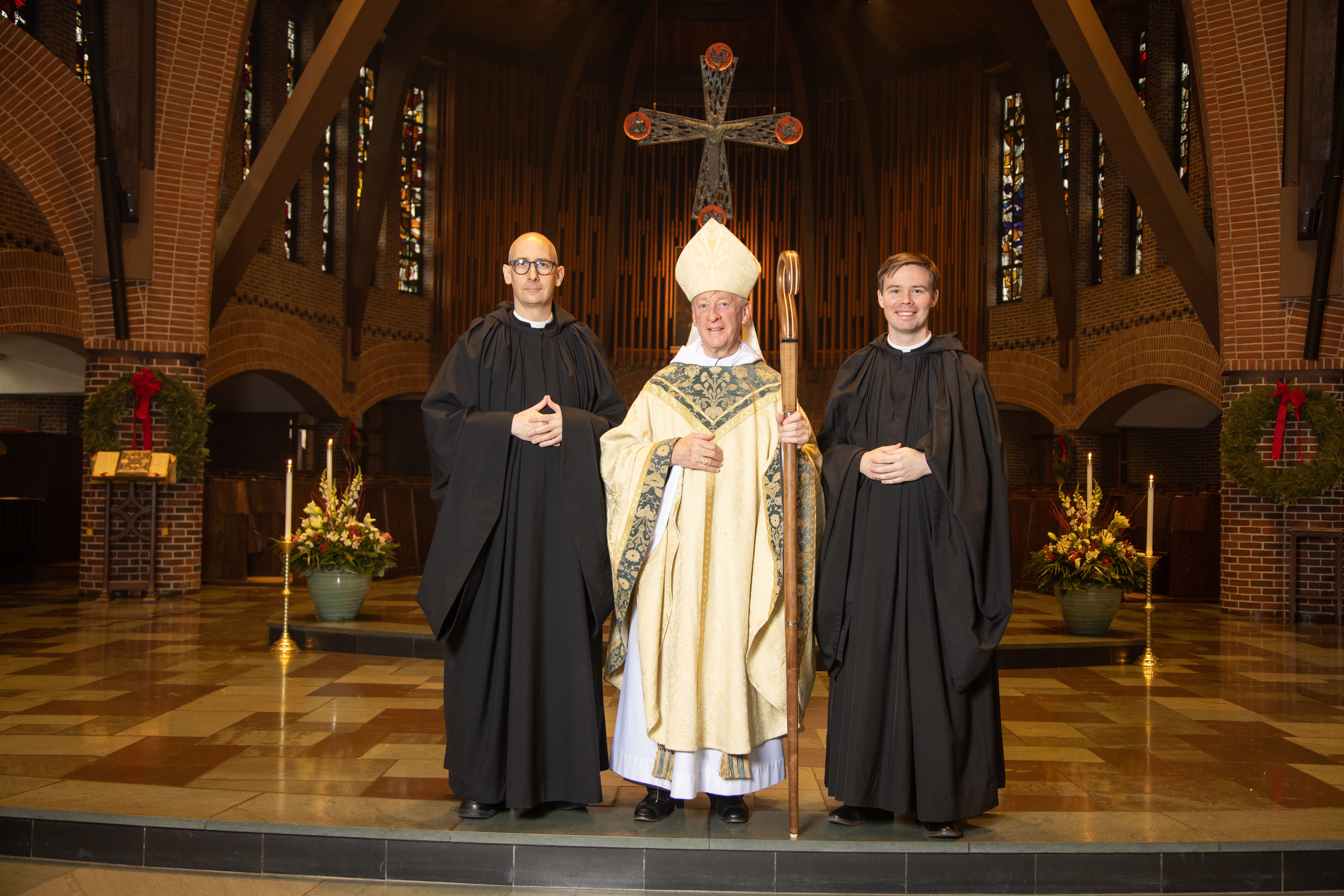 Brother, Dunstan, Abbot Mark, and Brother Titus
