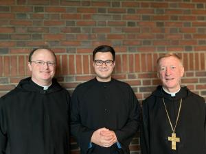 Fr. Bernard, Bro. Thomas, Abbot Mark
