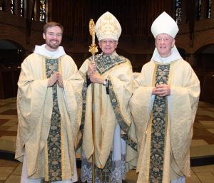 Fr. Titus, Bishop Libasci, and Abbot Mark