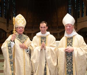 Bishop Libasci, Father Basil, and Abbot Mark