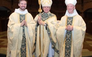 Fr. Titus, Bishop Libasci, and Abbot Mark