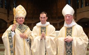 Bishop Libasci, Father Basil, and Abbot Mark